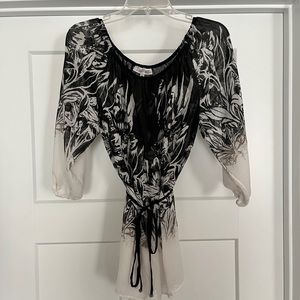 Long sleeved sheer blouse